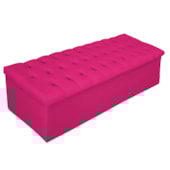 Calçadeira Recamier Estofada Baú Mel Capitonê 160 cm Suede Pink Quarto - AM Decor