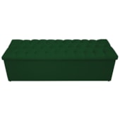 Calçadeira Recamier Estofada Baú Mel Capitonê 160 cm Suede Verde Quarto - AM Decor