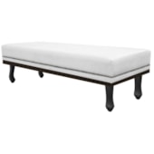 Calçadeira Solteiro Orlando P02 90 cm para cama Box Corano Branco - Amarena Móveis