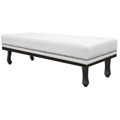 Calçadeira Solteiro Orlando P02 90 cm para cama Box Corano Branco - Amarena Móveis