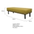 Calçadeira Solteiro Orlando P02 90 cm para cama Box Suede Amarelo - Amarena Móveis