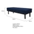 Calçadeira Solteiro Orlando P02 90 cm para cama Box Suede Azul Marinho - Amarena Móveis