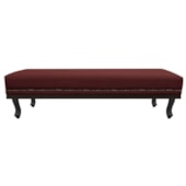 Calçadeira Solteiro Orlando P02 90 cm para cama Box Suede Bordô - Amarena Móveis