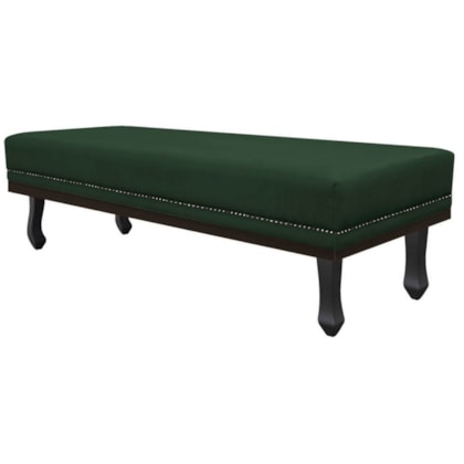 Calçadeira Solteiro Orlando P02 90 cm para cama Box Suede Verde - Amarena Móveis