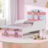 Cama Infantil 2 Bailarinas com Proteção Lateral 153cm x 79cm KMCB