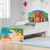 Cama Infantil Aventura Jurássica com Proteção Lateral 153cm x 79cm KMCB
