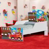 Cama Infantil Quartel do Fogo com Proteção Lateral 153cm x 79cm KMCB