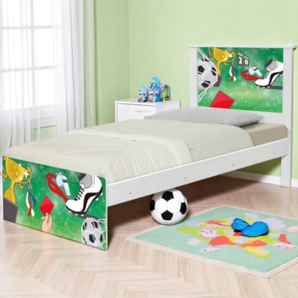 Cama Infantil Solteiro Gol de Ouro 195cm x 96cm KMTEB