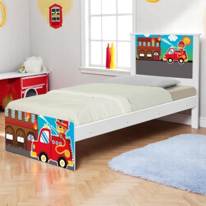 Cama Infantil Solteiro Quartel do Fogo 195cm x 96cm KMTEB