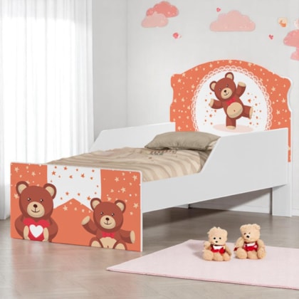 Cama Infantil Ursinho com Proteção Lateral 153cm x 79cm KMCB