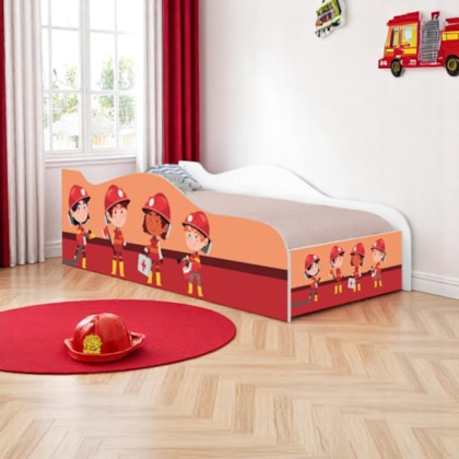 Cama Mobili Infantil Bombeiros 158cm x 73cm KMCB