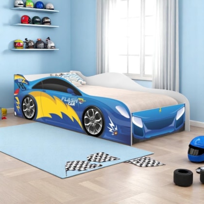 Cama Solteiro Turbo Azul 197cm x 92cm KMCB