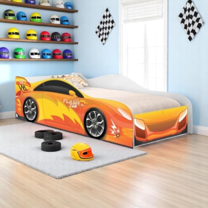 Cama Solteiro Turbo Laranja 197cm x 92cm KMCB