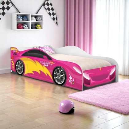 Cama Solteiro Turbo Rosa 197cm x 92cm KMCB