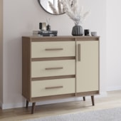 Cômoda Sapateira Trevo  3 Gavetas 1 Porta MB1 Savana\Off White