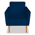 Conj. Sofá Recamier Namoradeira Mia mais Poltrona Cadeira Decorativa Corano Azul Marinho para Consultório Sala de Estar Recepção Quarto - AM Decor
