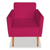 Conj. Sofá Recamier Namoradeira Mia mais Poltrona Cadeira Decorativa Corano Pink para Consultório Sala de Estar Recepção Quarto - AM Decor