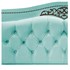 Conjunto Cabeceira Estofado Yasmim + Recamier Baú Yasmim 140 Cm Para Cama Box Casal Quarto Suede Azul Tiffany - Amarena