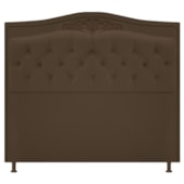 Conjunto Cabeceira Estofado Yasmim + Recamier Baú Yasmim 140 Cm Para Cama Box Casal Quarto Suede Marrom - Amarena