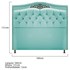 Conjunto Cabeceira Estofado Yasmim + Recamier Baú Yasmim 160 Cm Para Cama Box Queen Size Quarto Suede Azul Tiffany - Amarena