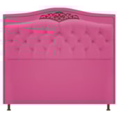 Conjunto Cabeceira Estofado Yasmim + Recamier Baú Yasmim 160 Cm Para Cama Box Queen Size Quarto Suede Pink - Amarena