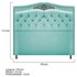 Conjunto Cabeceira Estofado Yasmim + Recamier Baú Yasmim 195 Cm Para Cama Box King Size Quarto Suede Azul Tiffany - Amarena