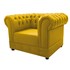 Conjunto de Poltrona Cadeira Decorativa Chesterfield Ana e Sofá 2 lugares Suede Amarelo Sala de Estar Recepção Luxo Capitonê - AM Decor