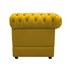 Conjunto de Poltrona Cadeira Decorativa Chesterfield Ana e Sofá 2 lugares Suede Amarelo Sala de Estar Recepção Luxo Capitonê - AM Decor