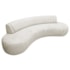 Divã Recamier Celeste Curvo Sala Estar Luxo 160cm Bouclé Branco