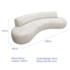Divã Recamier Celeste Curvo Sala Estar Luxo 160cm Bouclé Branco