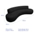 Divã Recamier Celeste Curvo Sala Estar Luxo 160cm Bouclé Preto