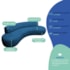Divã Recamier Celeste Curvo Sala Estar Luxo 160cm Linho Azul Royal