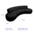 Divã Recamier Celeste Curvo Sala Estar Luxo 160cm Linho Preto