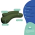 Divã Recamier Celeste Curvo Sala Estar Luxo 180cm Linho Verde