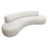 Divã Recamier Celeste Curvo Sala Estar Luxo 200cm Bouclé Branco