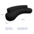 Divã Recamier Celeste Curvo Sala Estar Luxo 200cm Bouclé Preto