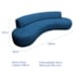Divã Recamier Celeste Curvo Sala Estar Luxo 200cm Linho Azul Royal