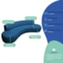 Divã Recamier Celeste Curvo Sala Estar Luxo 200cm Linho Azul Royal