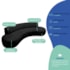 Divã Recamier Celeste Curvo Sala Estar Luxo 200cm Linho Preto