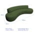 Divã Recamier Celeste Curvo Sala Estar Luxo 200cm Linho Verde