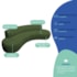 Divã Recamier Celeste Curvo Sala Estar Luxo 200cm Linho Verde