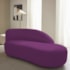 Divã Recamier Curvo Luna 140cm Lado Direito Suede Roxo