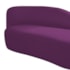 Divã Recamier Curvo Luna 140cm Lado Direito Suede Roxo