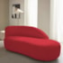 Divã Recamier Curvo Luna 140cm Lado Direito Suede Vermelho