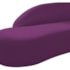 Divã Recamier Curvo Luna 140cm Lado Esquerdo Suede Roxo