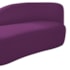 Divã Recamier Curvo Luna 140cm Lado Esquerdo Suede Roxo