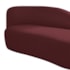 Divã Recamier Curvo Luna 160cm Lado Direito Suede Bordo