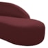 Divã Recamier Curvo Luna 160cm Lado Direito Suede Bordo