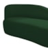 Divã Recamier Curvo Luna 185cm Lado Direito Suede Verde