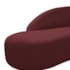 Divã Recamier Curvo Luna 185cm Lado Esquerdo Suede Bordo